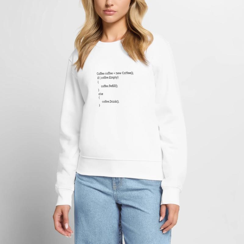 "Coffee and Code" | Programmers, programmers Women's Premium Organic Jumper