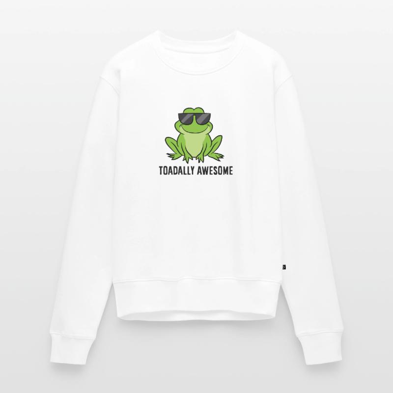 Cute Frog Lover Gift Toadally Awesome Funny Toad Frauen Premium Bio Pullover