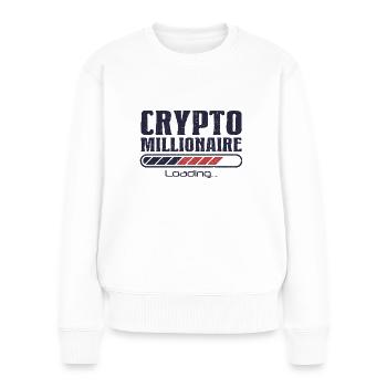 Crypto Millionaire Funny Bitcoin Crypto - Pull Premium bio Femme - blanc - Devant - Julia (174cm)