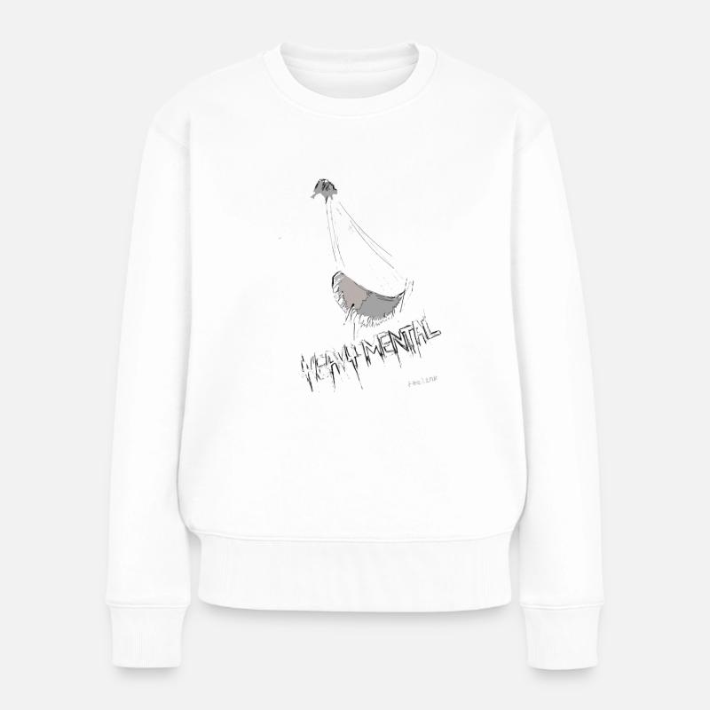 Gleitschirm paragliding metal heavy - Frauen Premium Bio Pullover - Weiß