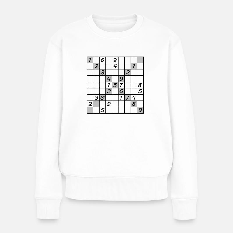 X-Sudoku - Pull Premium bio Femme - blanc