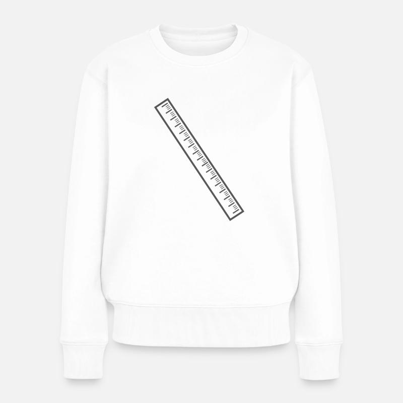 Lineal - Frauen Premium Bio Pullover - Weiß