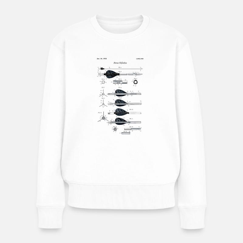 Tir à l’arc Définition Flèche - Pull Premium bio Femme - blanc
