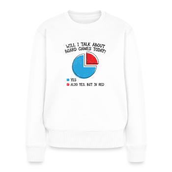 Brettspiel spielen Spieleabend Würfelspiel - Frauen Premium Bio Pullover - Weiß - Vorne - Julia (174cm)