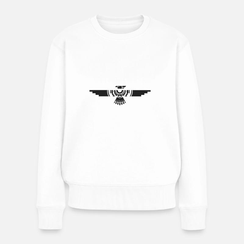 Indianer Ureinwohner Traumfänger Cowboy Western - Frauen Premium Bio Pullover - Weiß