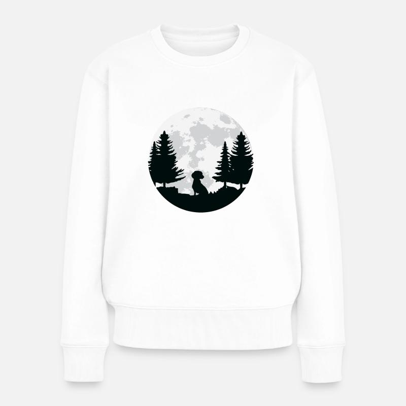 Süßes Dackel Tshirt für Dachshund fans Geschenk - Frauen Premium Bio Pullover - Weiß