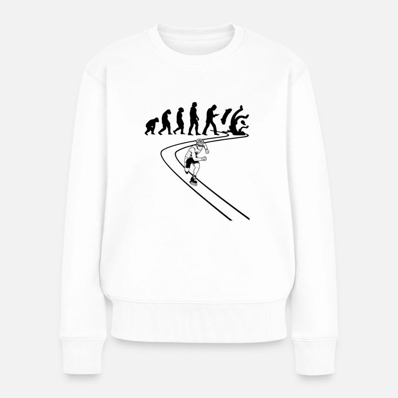 Inline-Skating Inline-Skater Inline-skates - Frauen Premium Bio Pullover - Weiß
