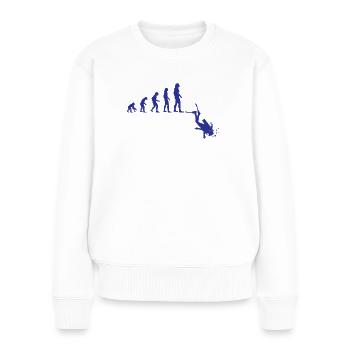 Plongée Évolution Plongée Filles Femmes Cadeau - Pull Premium bio Femme - blanc - Devant - Julia (174cm)