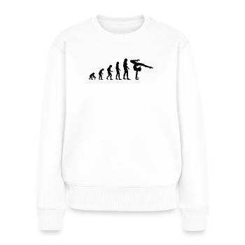 Gymnastique Gymnastique Evolution Cadeau Femmes - Pull Premium bio Femme - blanc - Devant - Julia (174cm)