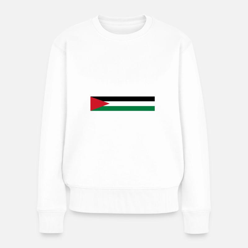 free palestine - Frauen Premium Bio Pullover - Weiß