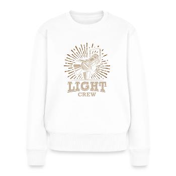 LIGHT CREW Lichttechnik Lichttechniker - Pull Premium bio Femme - blanc - Devant - Julia (174cm)