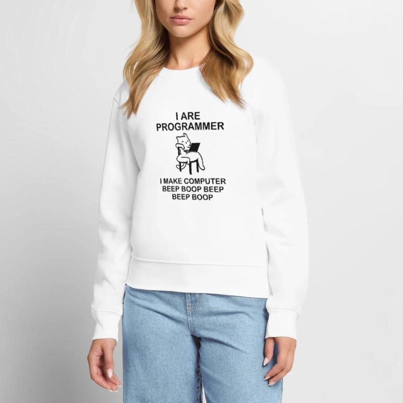 i are Programmer i make computer beep boop Women's Premium Organic Jumper