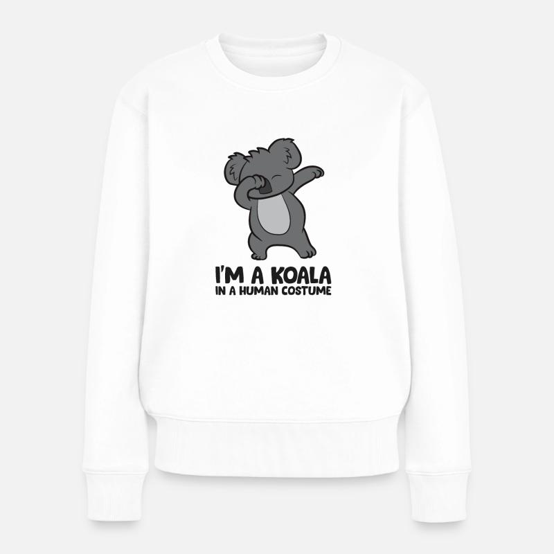 Je suis un koala dans un costume humain - Pull Premium bio Femme - blanc