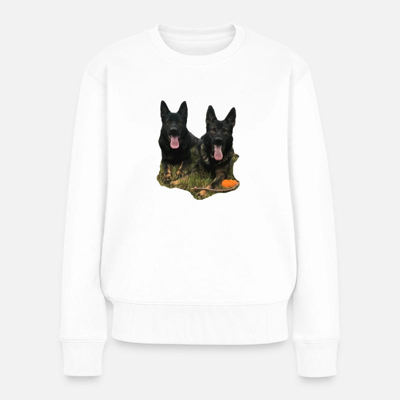 Schäferhunde Hund Deutscher Schäferhund Hundesport - Frauen Premium Bio Pullover - Weiß