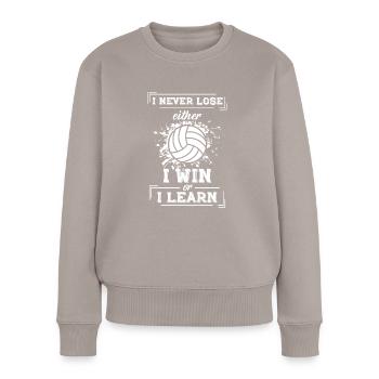 Volleyballspieler Spruch, Volleyball Geschenk - Frauen Premium Bio Pullover - Taupe - Vorne - Julia (174cm)