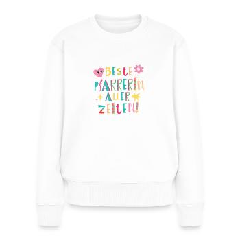 Beste Pfarrerin aller Zeiten Geschenk - Frauen Premium Bio Pullover - Weiß - Vorne - Julia (174cm)