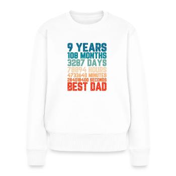 9 Jahre Bester Papa Vater Monate Spruch Geschenk - Frauen Premium Bio Pullover - Weiß - Vorne - Julia (174cm)