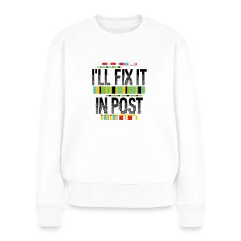Filmemacher Postproduktion Videoeditor und Cutter - Frauen Premium Bio Pullover - Weiß - Vorne - Julia (174cm)