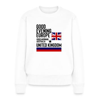 Britischer Eurovision Song Contest - Frauen Premium Bio Pullover - Weiß - Vorne - Julia (174cm)