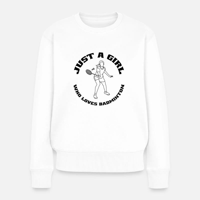 Badminton Badminton Filles Badminton Joueuse de Badminton - Pull Premium bio Femme - blanc