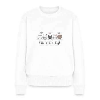 Kawaii Cat Women's T-Shirt - Women's Premium Organic Jumper - white - Front - Julia (174cm)