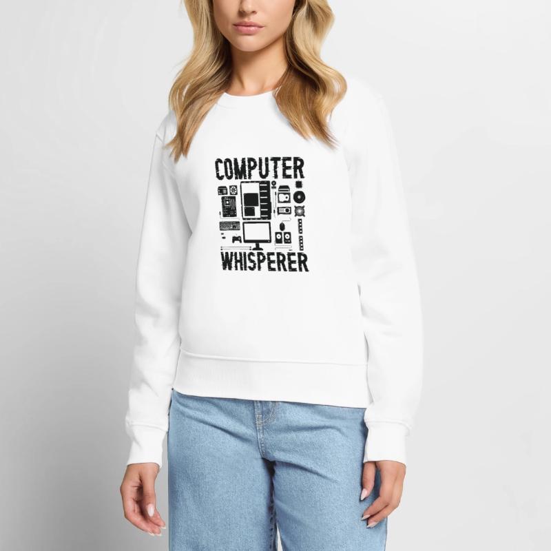 Computer Whisperer IT Support Programmierer Frauen Premium Bio Pullover