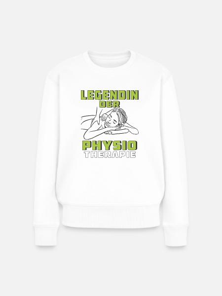 LEGENDIN DER PHYSIOTHERAPIE - Frauen Premium Bio Pullover - Weiß