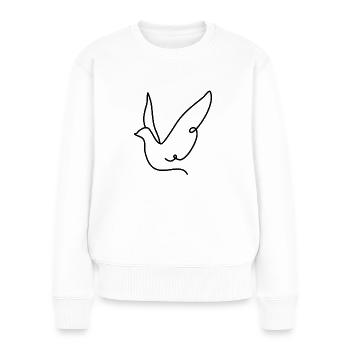 Colombe de la Paix Colombe Symbole de paix Paix - Pull Premium bio Femme - blanc - Devant - Julia (174cm)