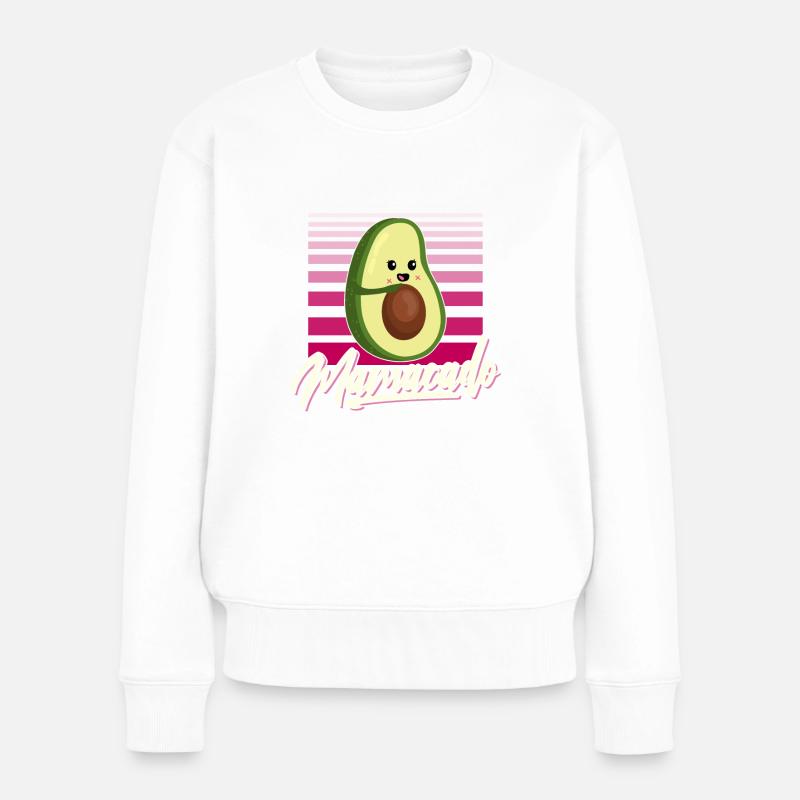 Mamacado Schwangerschaft Avocado Mutter Mama Baby - Frauen Premium Bio Pullover - Weiß