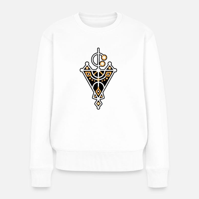 AMAZIGH BIJOU KABYLE - Pull Premium bio Femme - blanc