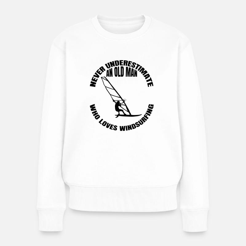 Windsurf Cadeau Planche à voile Surf Kitesurfer - Pull Premium bio Femme - blanc