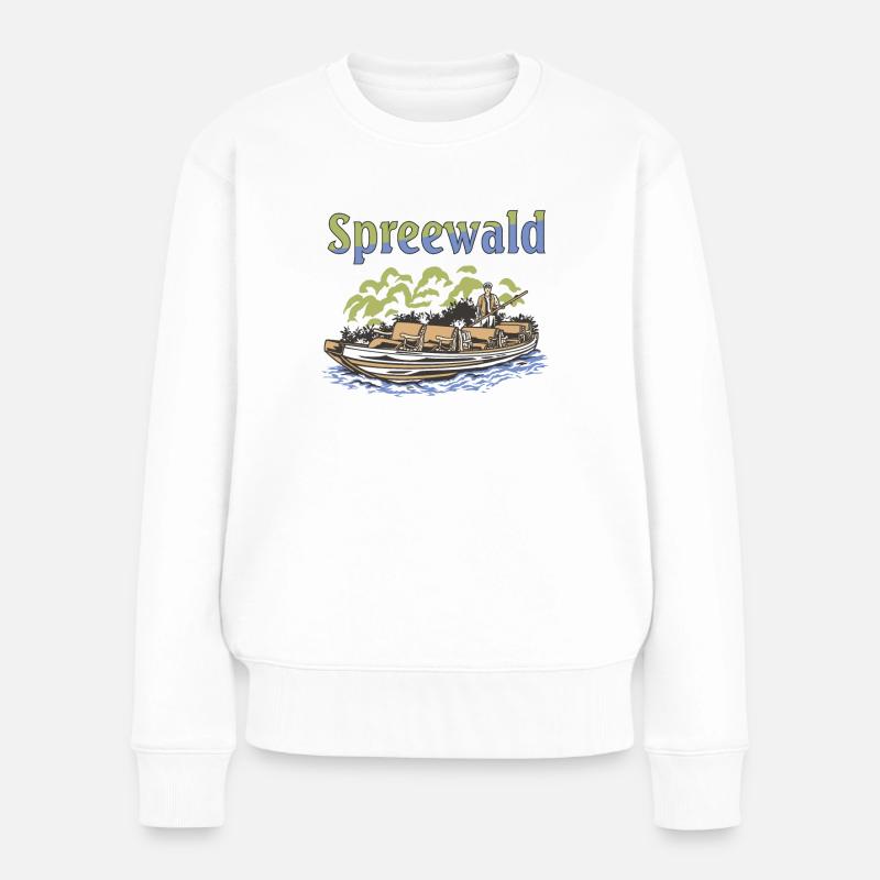 SPREEWALD - Frauen Premium Bio Pullover - Weiß