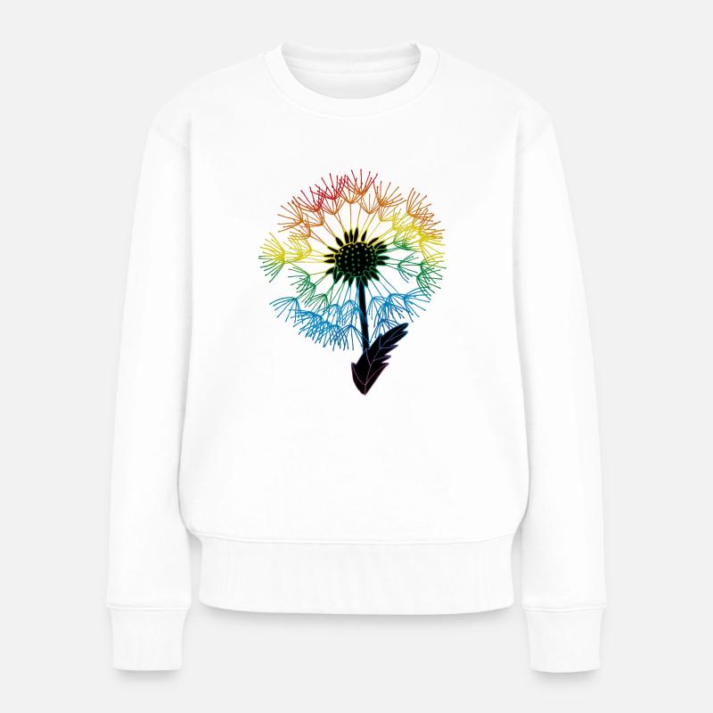 Löwenzahn - Frauen Premium Bio Pullover - Weiß