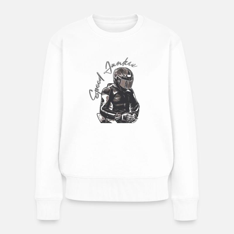 Speed Junkie - Frauen Premium Bio Pullover - Weiß