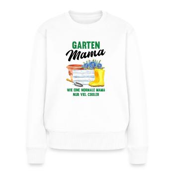 Garten Mama Lustiger Spruch Geschenk Damen - Frauen Premium Bio Pullover - Weiß - Vorne - Julia (174cm)