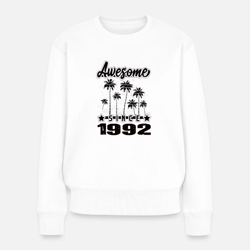 Awesome Since 1992 - Frauen Premium Bio Pullover - Weiß