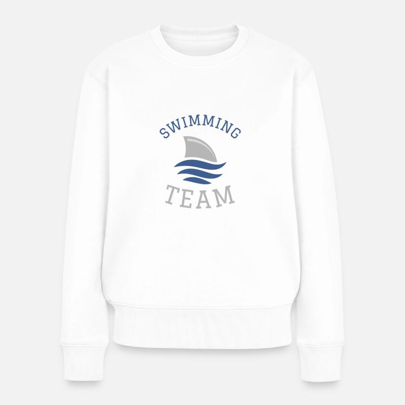 Schwimmverein Swimming Team - Frauen Premium Bio Pullover - Weiß