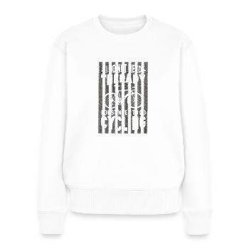 Fahrradtour Fahrrad Radeln Radfahren Mountainbike - Frauen Premium Bio Pullover - Weiß - Vorne - Julia (174cm)