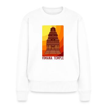 Ancient Astronaut Theorie Vimana Tempel - Frauen Premium Bio Pullover - Weiß - Vorne - Julia (174cm)