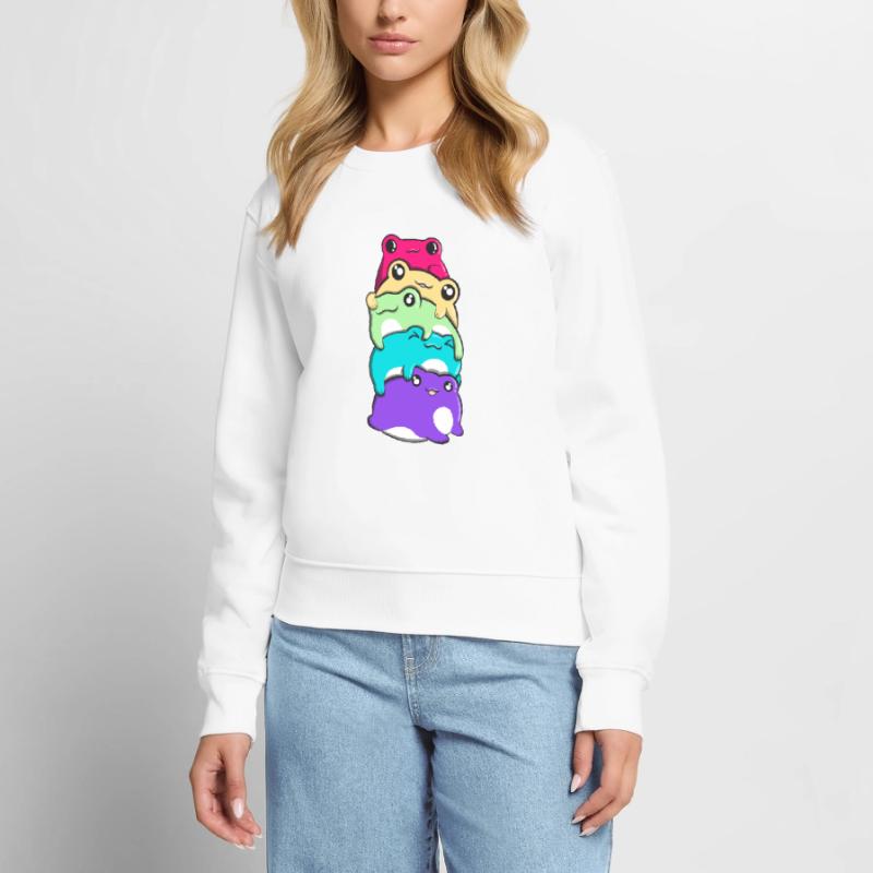Non-Binary Pride Kawaii Frog Bunch Nonbinary Pull Premium bio Femme