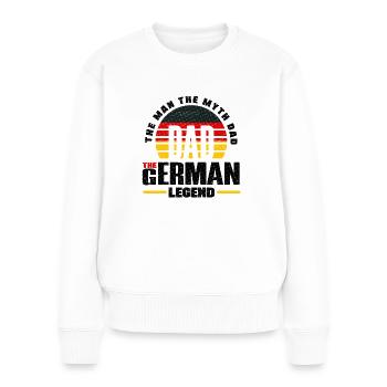 German Germany German Flag Fathers Day - Frauen Premium Bio Pullover - Weiß - Vorne - Julia (174cm)
