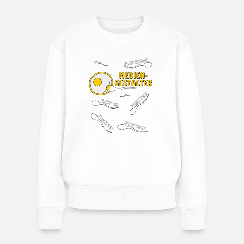 MEDIENGESTALTER - Frauen Premium Bio Pullover - Weiß
