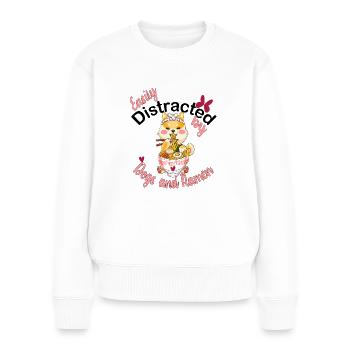shiba inu chien drôle ramen nouilles - Pull Premium bio Femme - blanc - Devant - Julia (174cm)