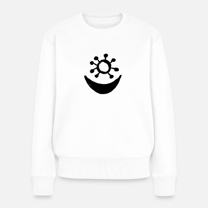 Ägypten Altes Symbol Liebe - Frauen Premium Bio Pullover - Weiß