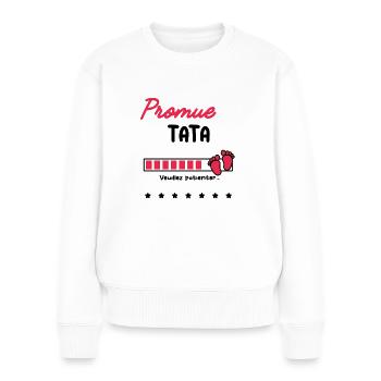 Promue Tata cadeau future Tata - Pull Premium bio Femme - blanc - Devant - Julia (174cm)