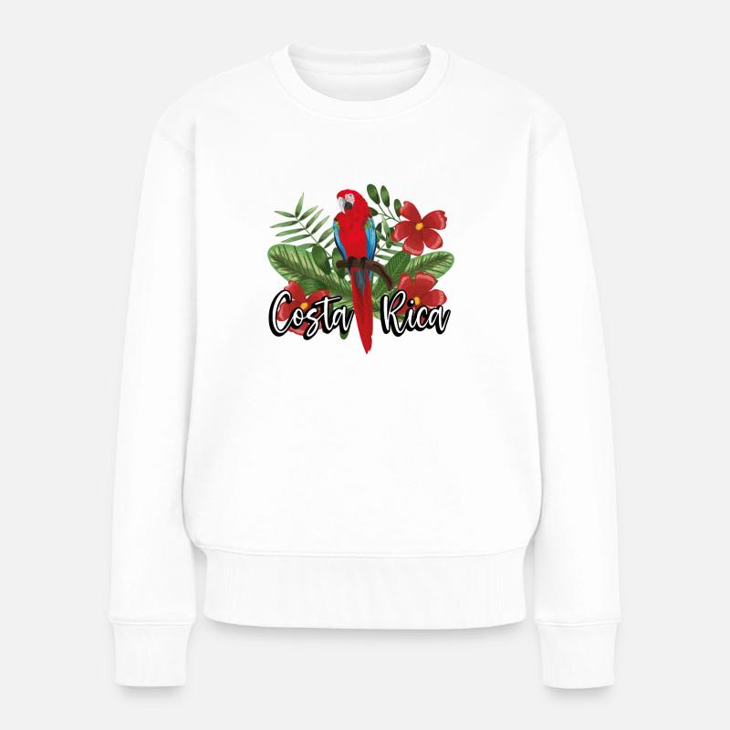 Perroquet blanc du Costa Rica - Pull Premium bio Femme - blanc