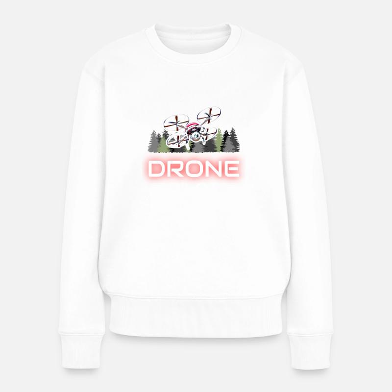 Dronepilot - Quadcopter - Premium økologisk genser for kvinner - hvit