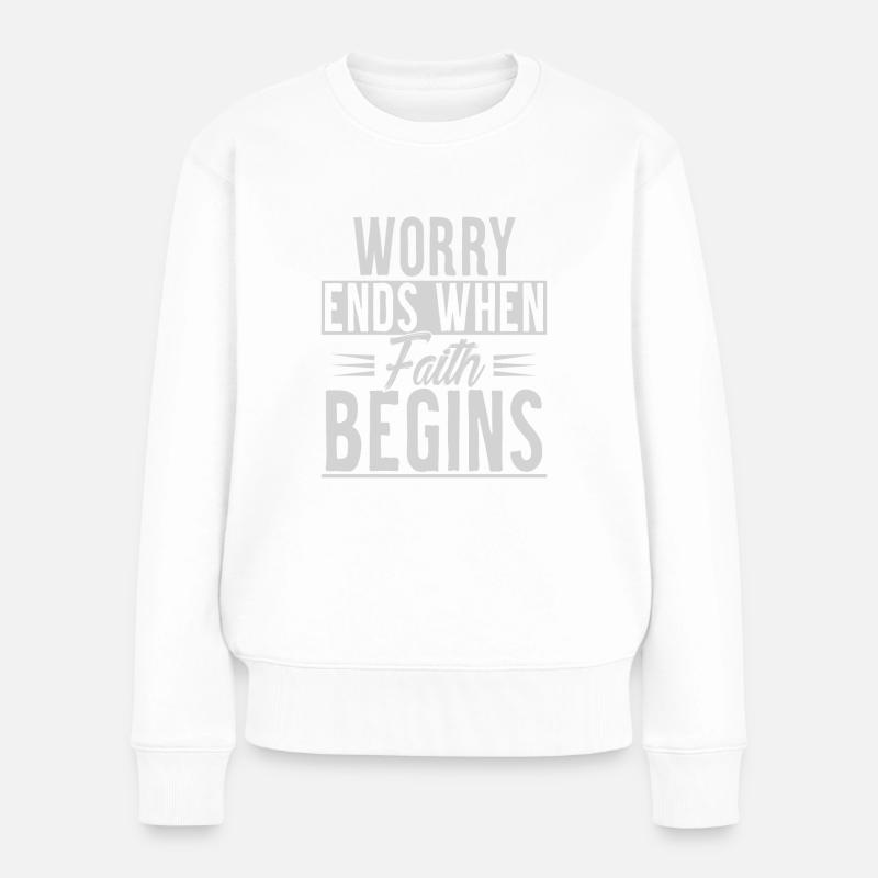 Faith and Motivation - Frauen Premium Bio Pullover - Weiß