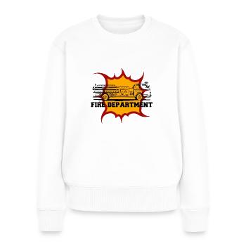 Fire engine - Women's Premium Organic Jumper - white - Front - Julia (174cm)