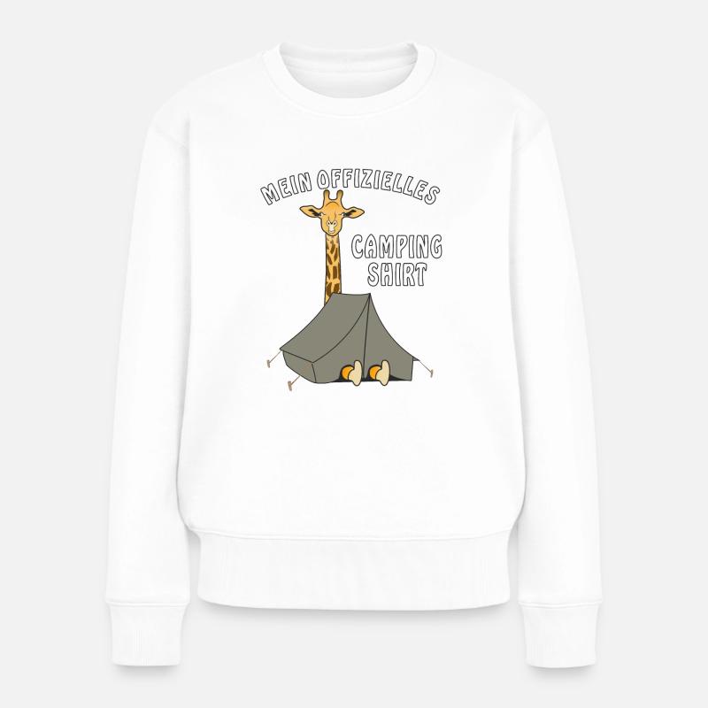 GIRAFFE MEIN OFFIZIELLES CAMPING-SHIRT - Frauen Premium Bio Pullover - Weiß